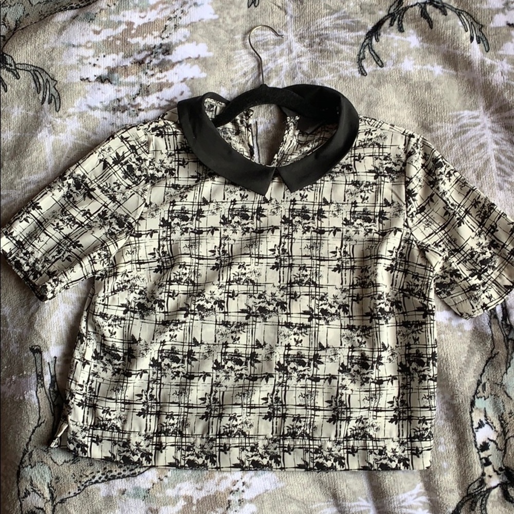 A brand new black and white blouse